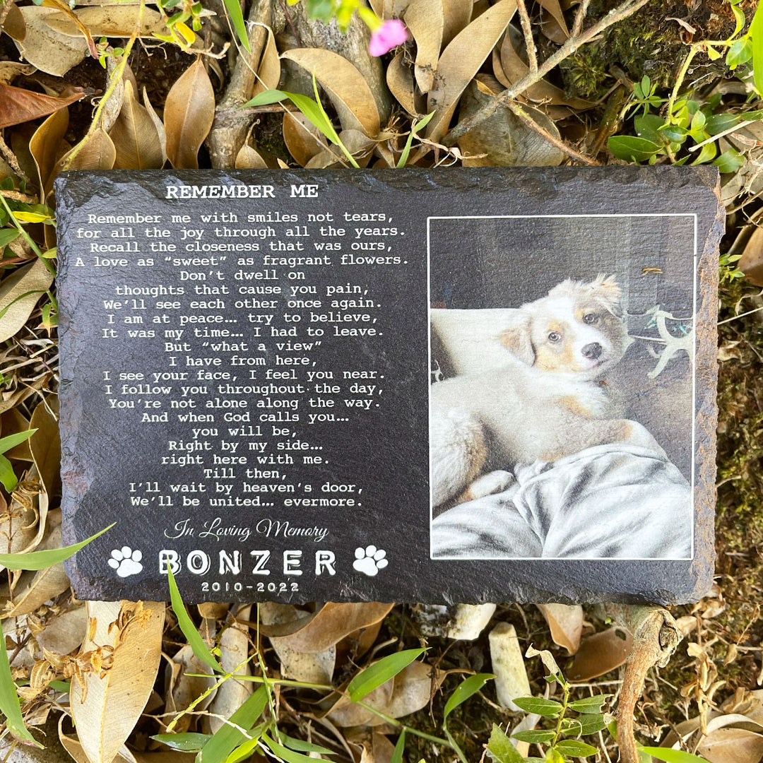 Remember Me Poem- Personalized Dog Memorial Stone