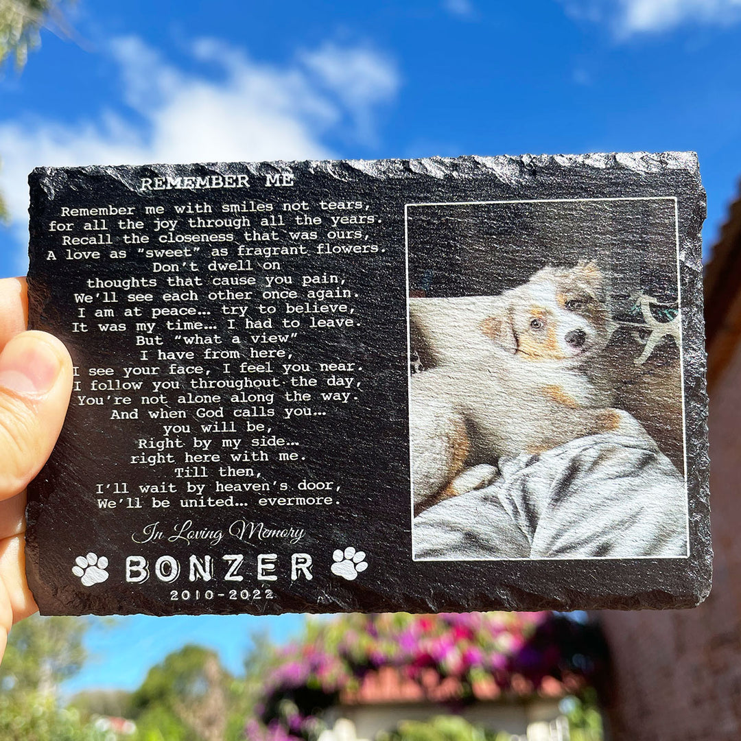 Remember Me Poem- Personalized Dog Memorial Stone