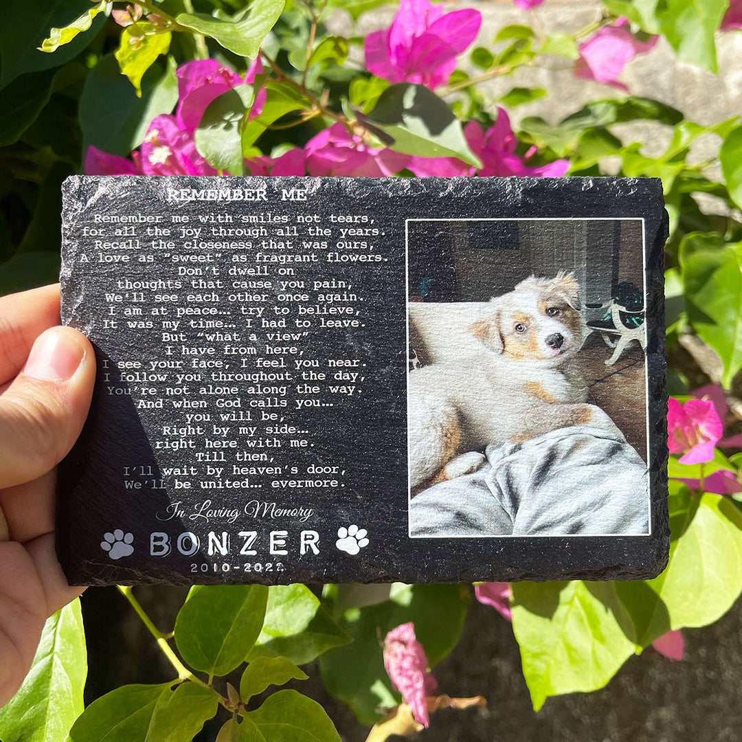 Remember Me Poem- Personalized Dog Memorial Stone