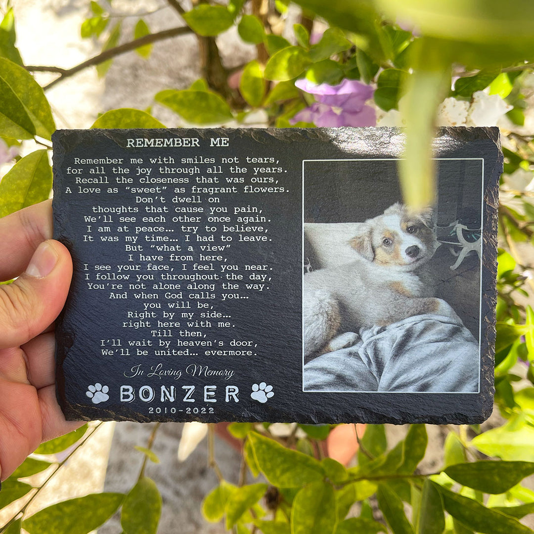 Remember Me Poem- Personalized Dog Memorial Stone