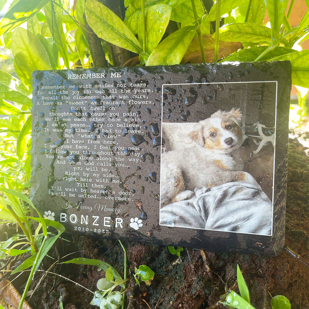 Remember Me Poem- Personalized Dog Memorial Stone