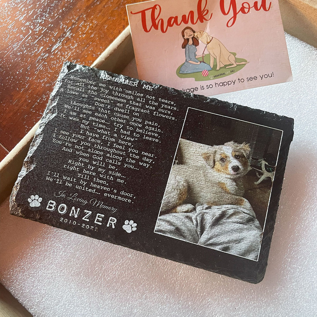 Remember Me Poem- Personalized Dog Memorial Stone