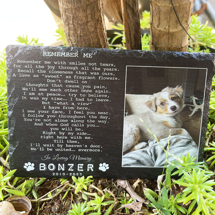Remember Me Poem- Personalized Dog Memorial Stone