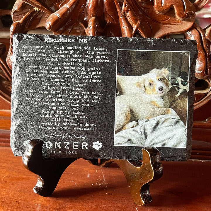 Remember Me Poem- Personalized Dog Memorial Stone