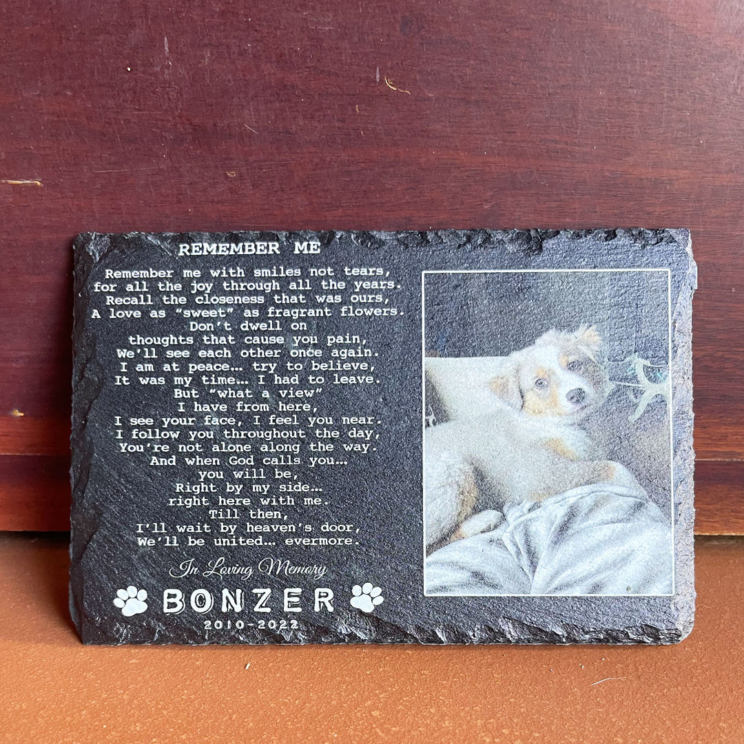 Remember Me Poem- Personalized Dog Memorial Stone