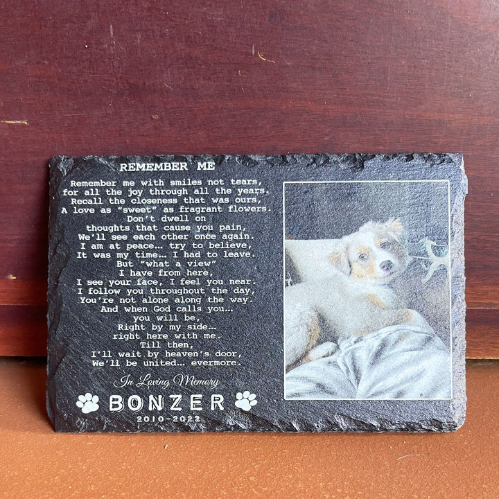 Remember Me Poem- Personalized Dog Memorial Stone