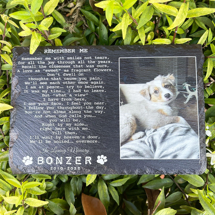 Remember Me Poem- Personalized Dog Memorial Stone
