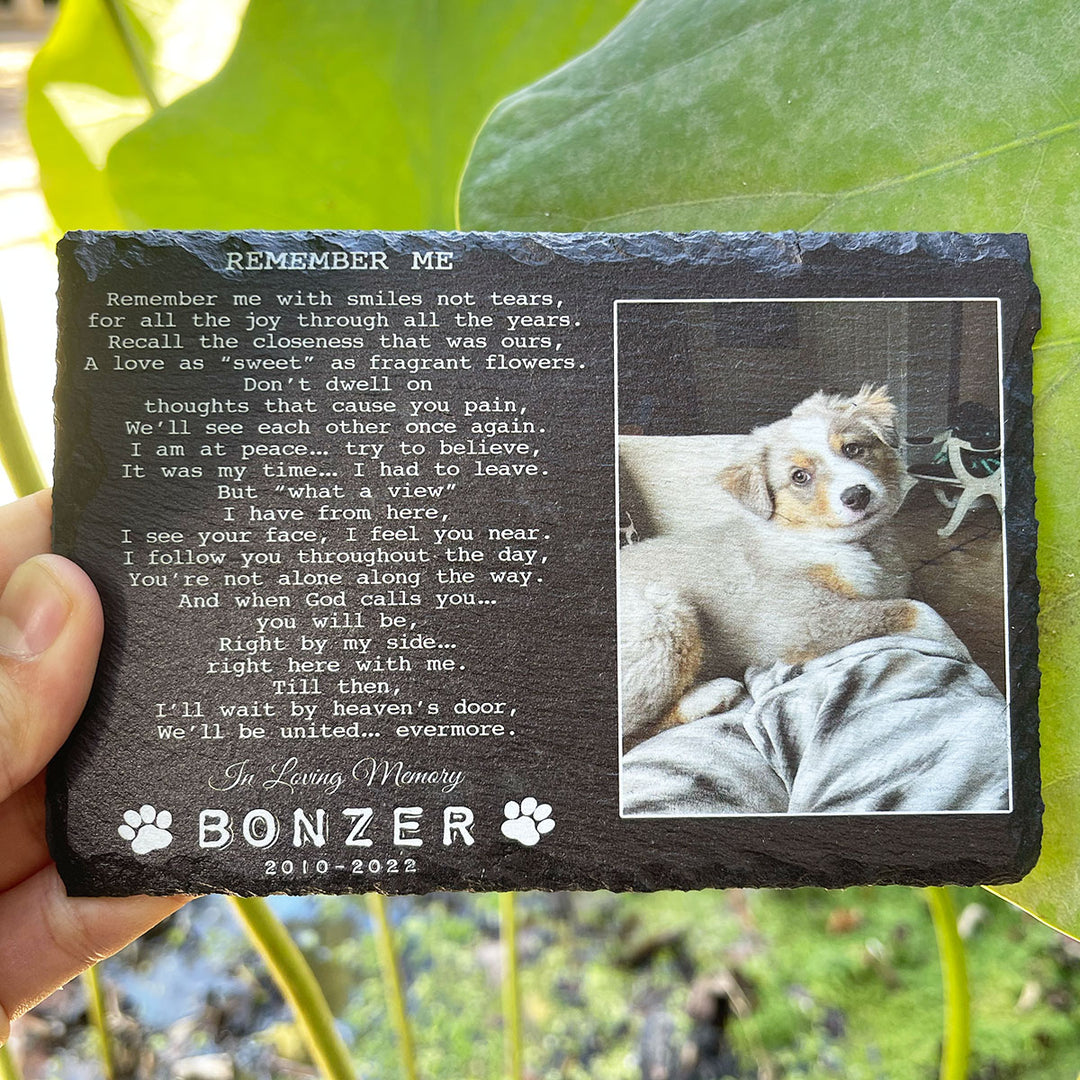 Remember Me Poem- Personalized Dog Memorial Stone