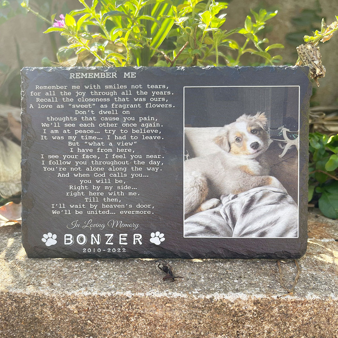 Remember Me Poem- Personalized Dog Memorial Stone