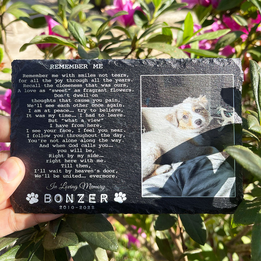 Remember Me Poem- Personalized Dog Memorial Stone