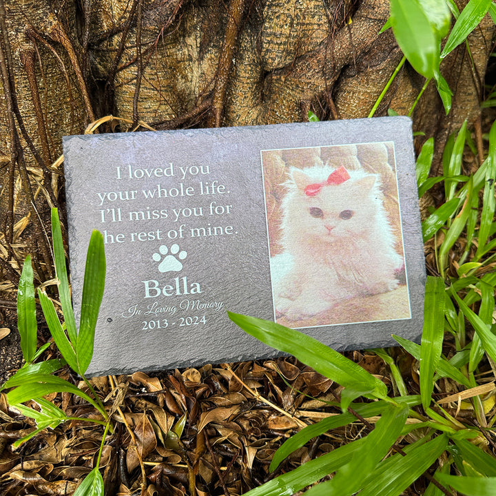 I Loved You Your Whole Life, I'll Miss You For The Rest of Mine- Personalized Cat Memorial Stone