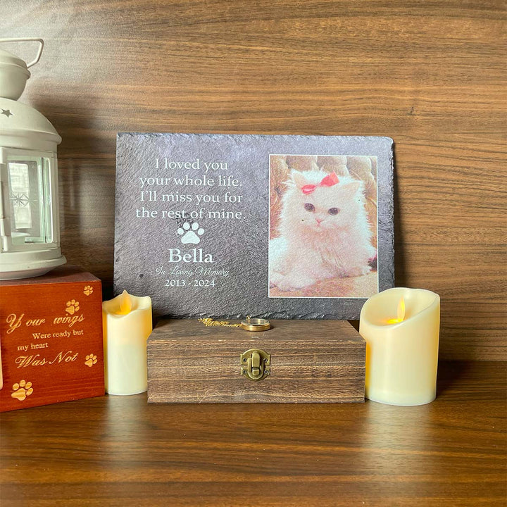 I Loved You Your Whole Life, I'll Miss You For The Rest of Mine- Personalized Cat Memorial Stone