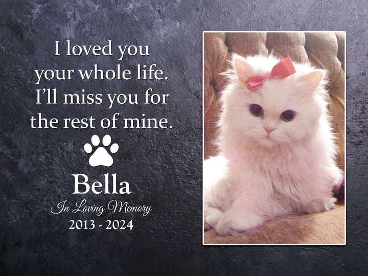 I Loved You Your Whole Life, I'll Miss You For The Rest of Mine- Personalized Cat Memorial Stone