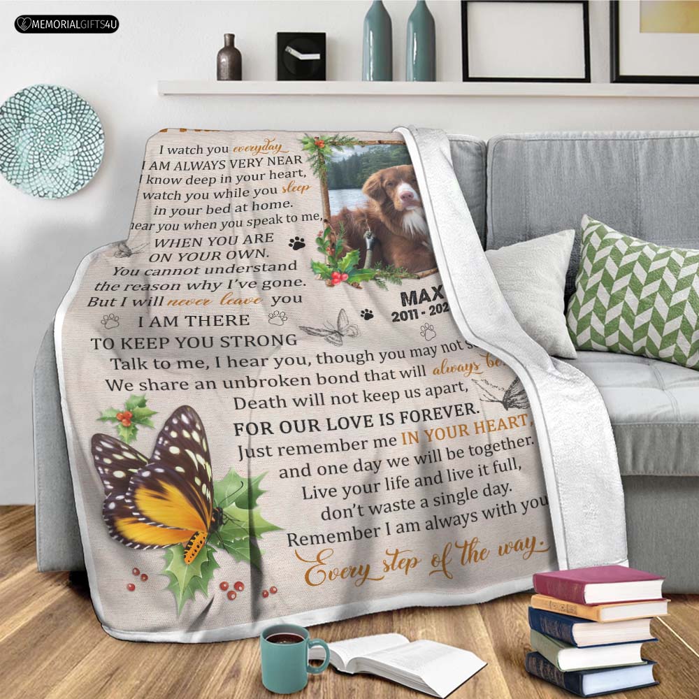 Cardinals I Never Left You Dog Memory Blanket - Dog Memorial Gifts