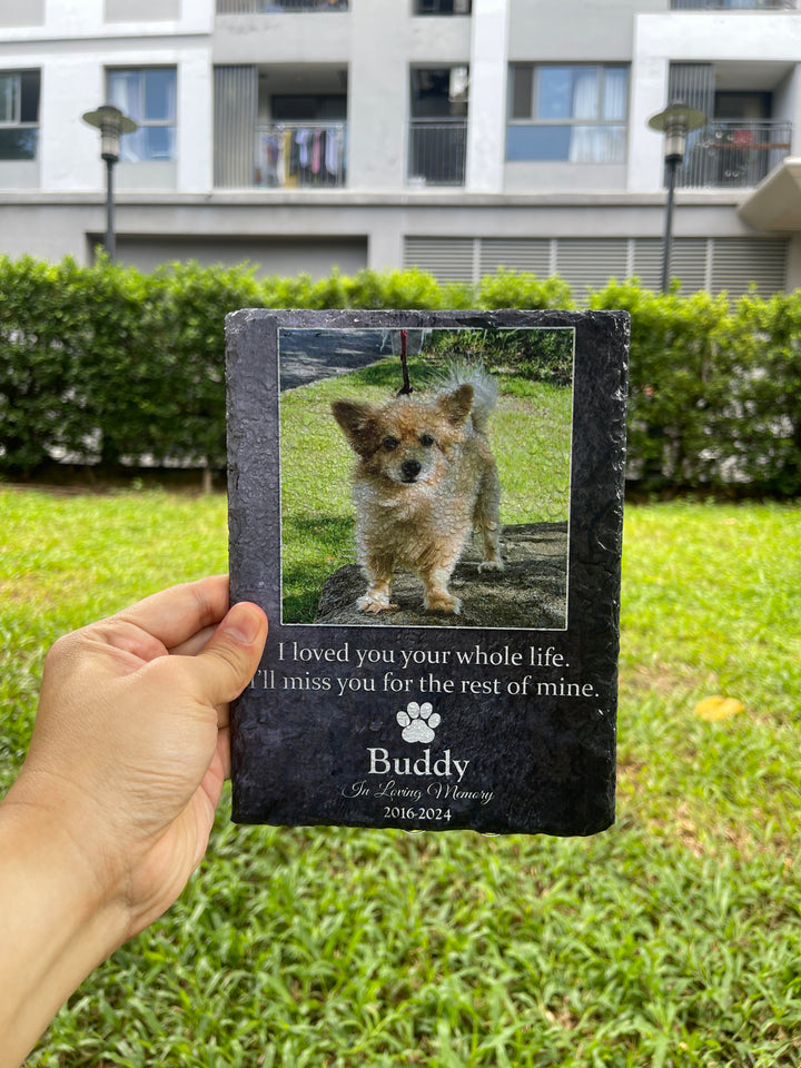 I Loved You Your Whole Life, I'll Miss You For The Rest of Mine - Personalized Dog Memorial Stone