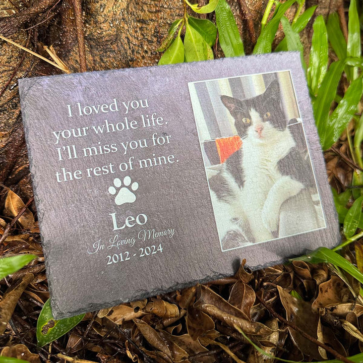 I Loved You Your Whole Life, I'll Miss You For The Rest of Mine- Personalized Cat Memorial Stone