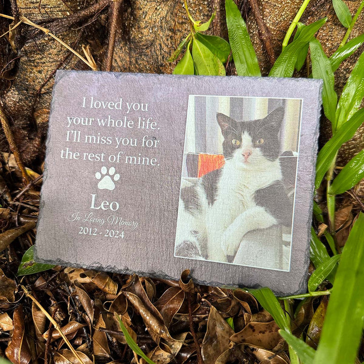 I Loved You Your Whole Life, I'll Miss You For The Rest of Mine- Personalized Cat Memorial Stone