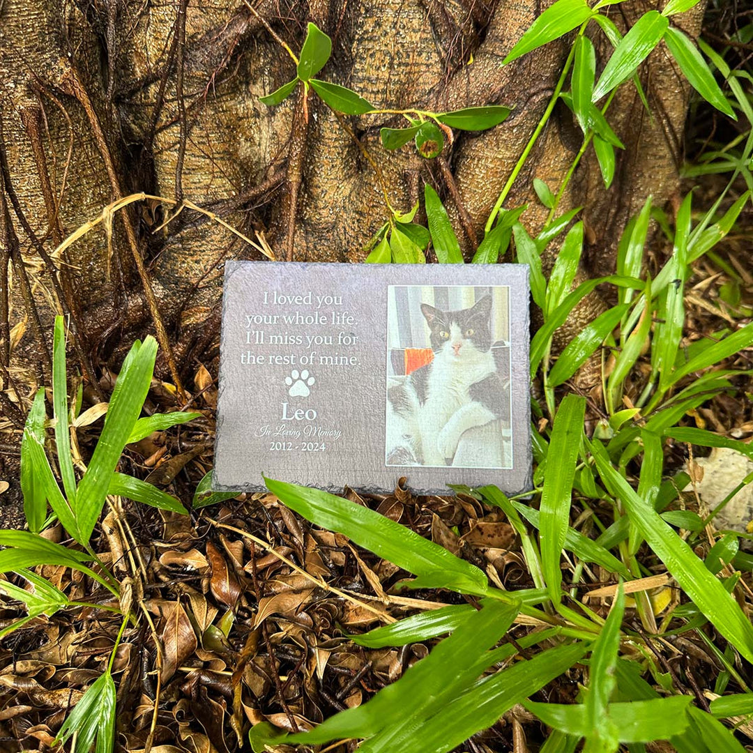 I Loved You Your Whole Life, I'll Miss You For The Rest of Mine- Personalized Cat Memorial Stone