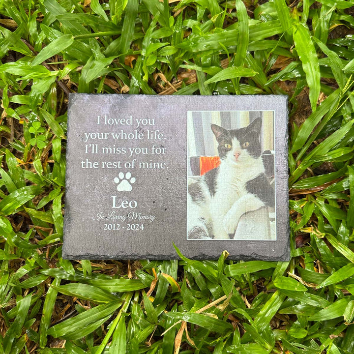 I Loved You Your Whole Life, I'll Miss You For The Rest of Mine- Personalized Cat Memorial Stone