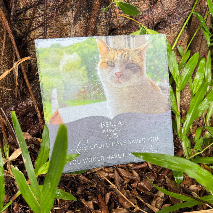 If love could have saved you - Personalized Memorial Square Stone