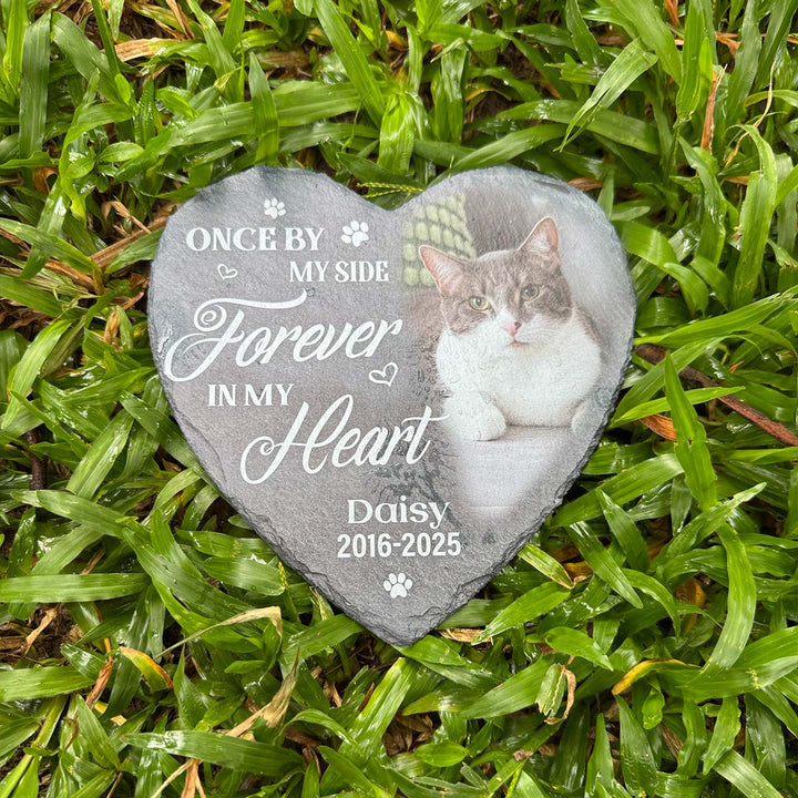 Once By My Side, Forever In My Heart- Personalized Cat Memorial Stone