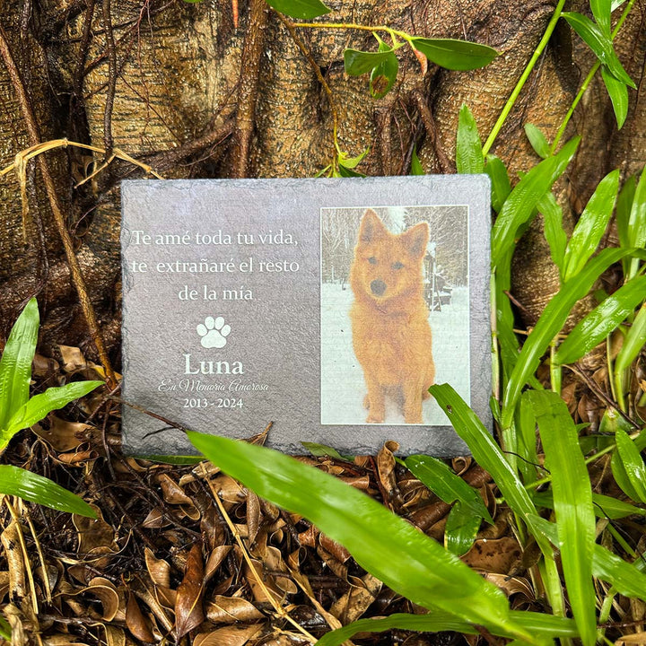 Te amé toda tu vida, te  extranaré el resto de la mía- Personalized Dog Memorial Stone