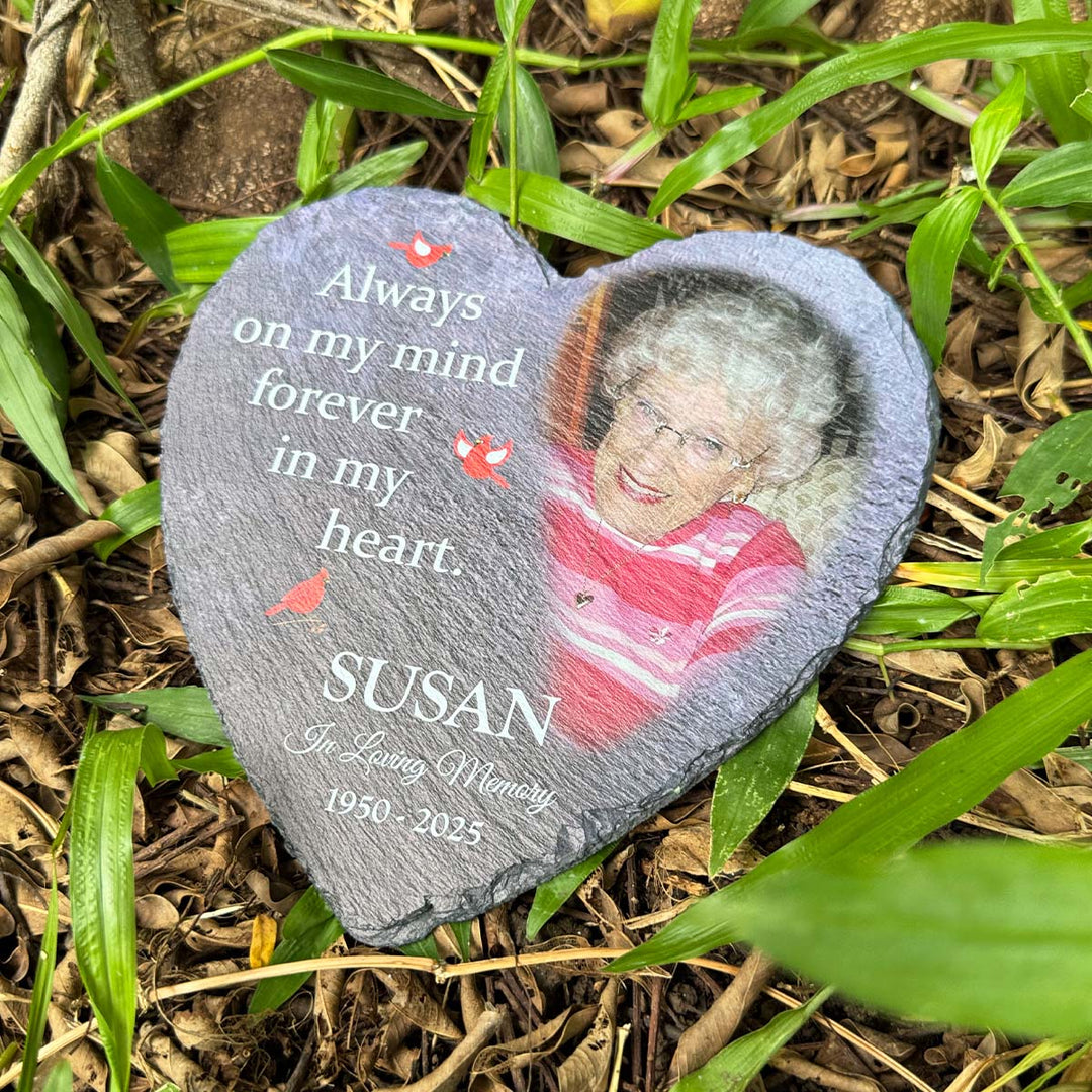 Always On My Mind Forever In My Heart- Personalized Human Memorial Stone