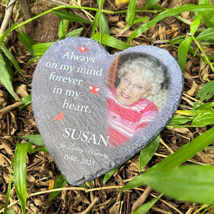 Always On My Mind Forever In My Heart- Personalized Human Memorial Stone