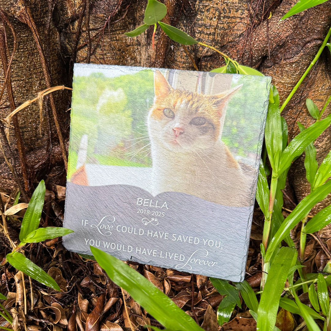 If love could have saved you - Personalized Memorial Square Stone
