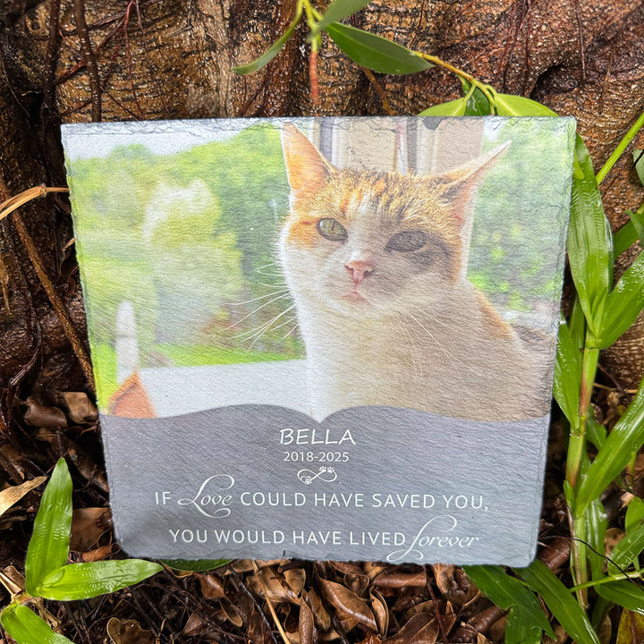 If love could have saved you - Personalized Memorial Square Stone