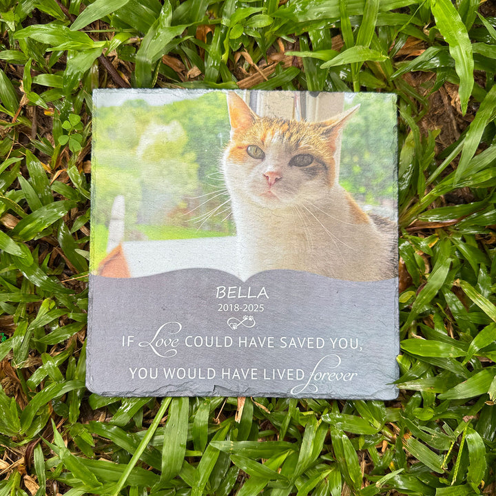 If love could have saved you - Personalized Memorial Square Stone