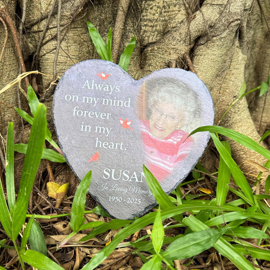 Always On My Mind Forever In My Heart- Personalized Human Memorial Stone