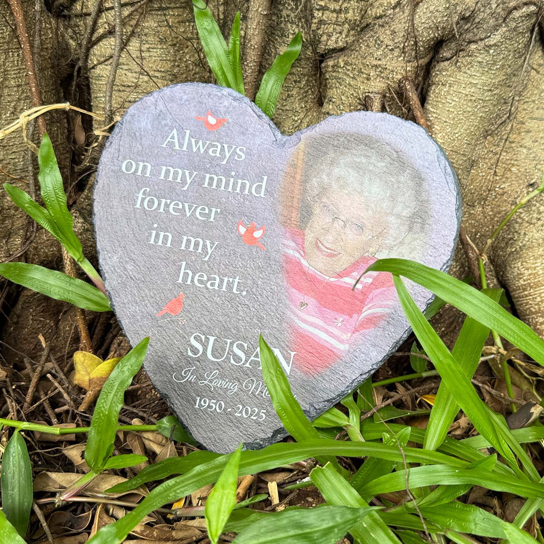Always On My Mind Forever In My Heart- Personalized Human Memorial Stone