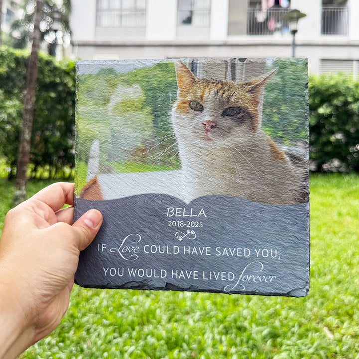 If love could have saved you - Personalized Memorial Square Stone