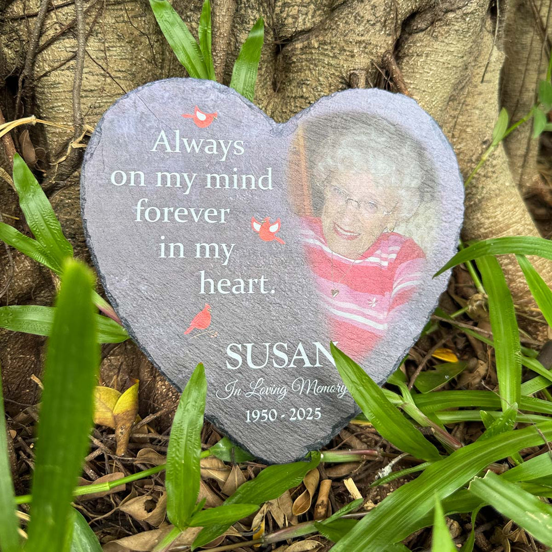 Always On My Mind Forever In My Heart- Personalized Human Memorial Stone