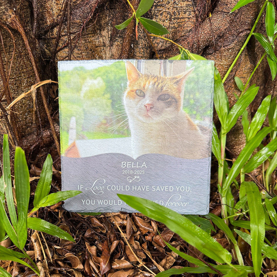 If love could have saved you - Personalized Memorial Square Stone
