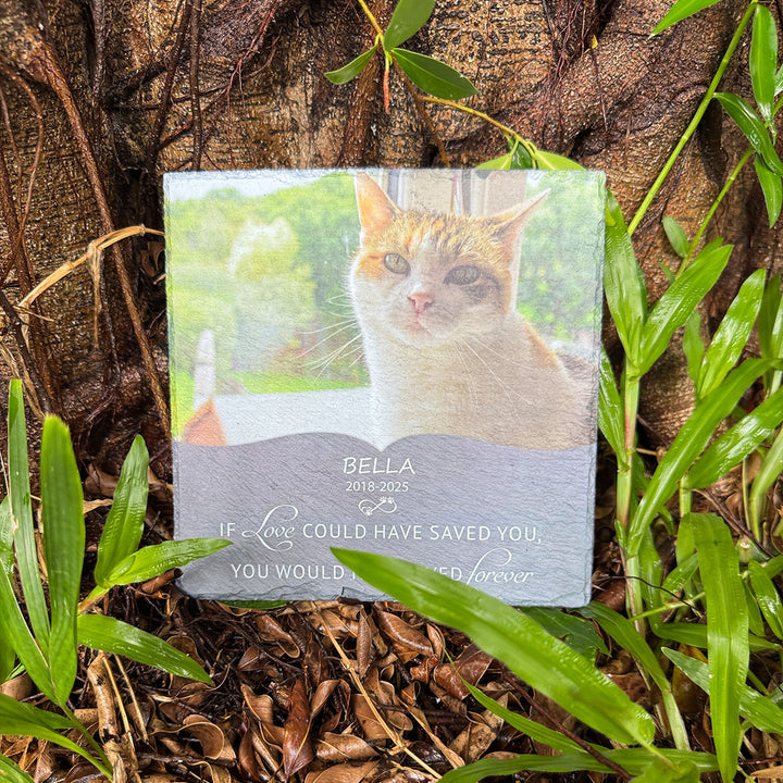If love could have saved you - Personalized Memorial Square Stone