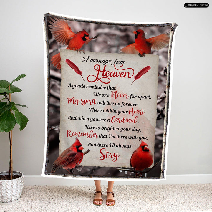A Messenger From Heaven - Memorial Gifts For Loss of mother Fleece Blanket