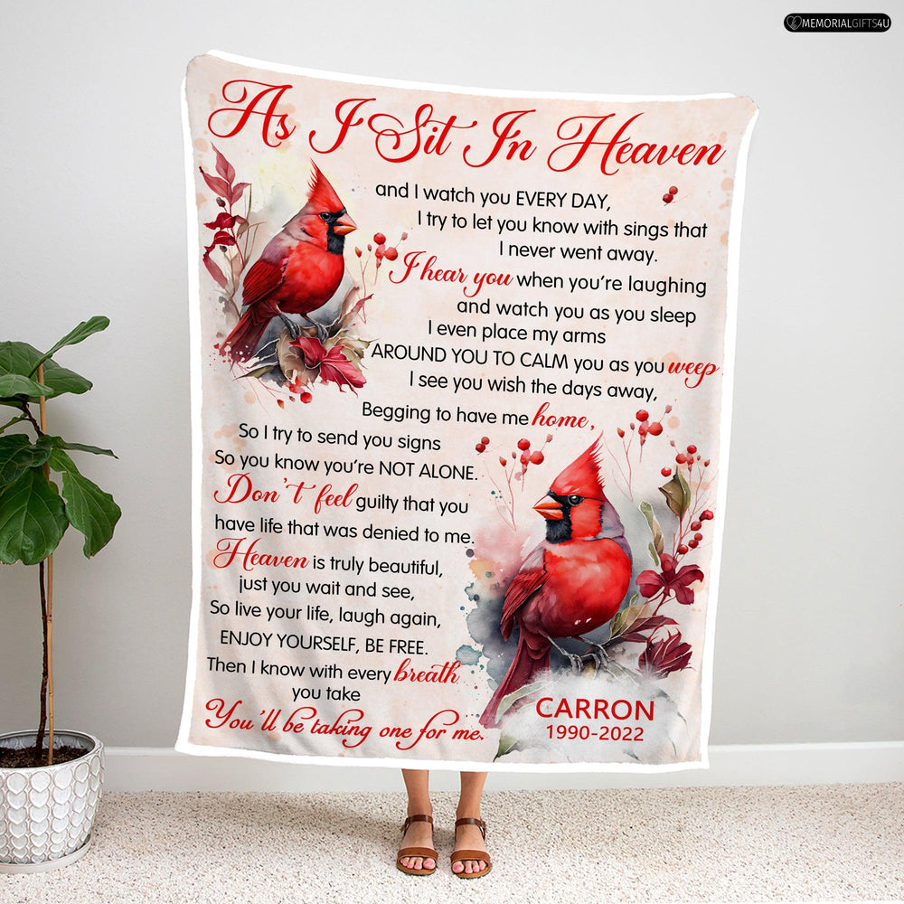 As I Sit In Heaven - Sympathy Blanket For Loss Of Mother