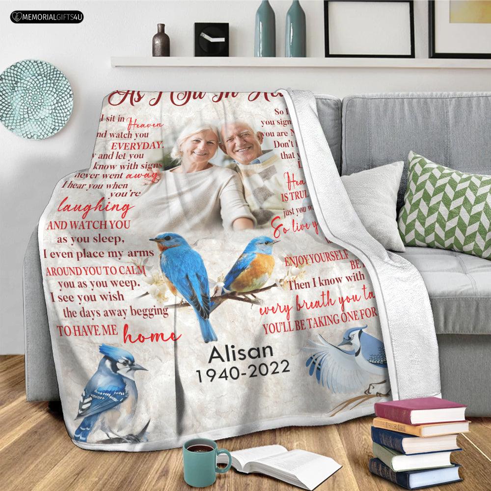 As I Sit In Heaven - Sympathy gifts for loss of mother Fleece Blanket