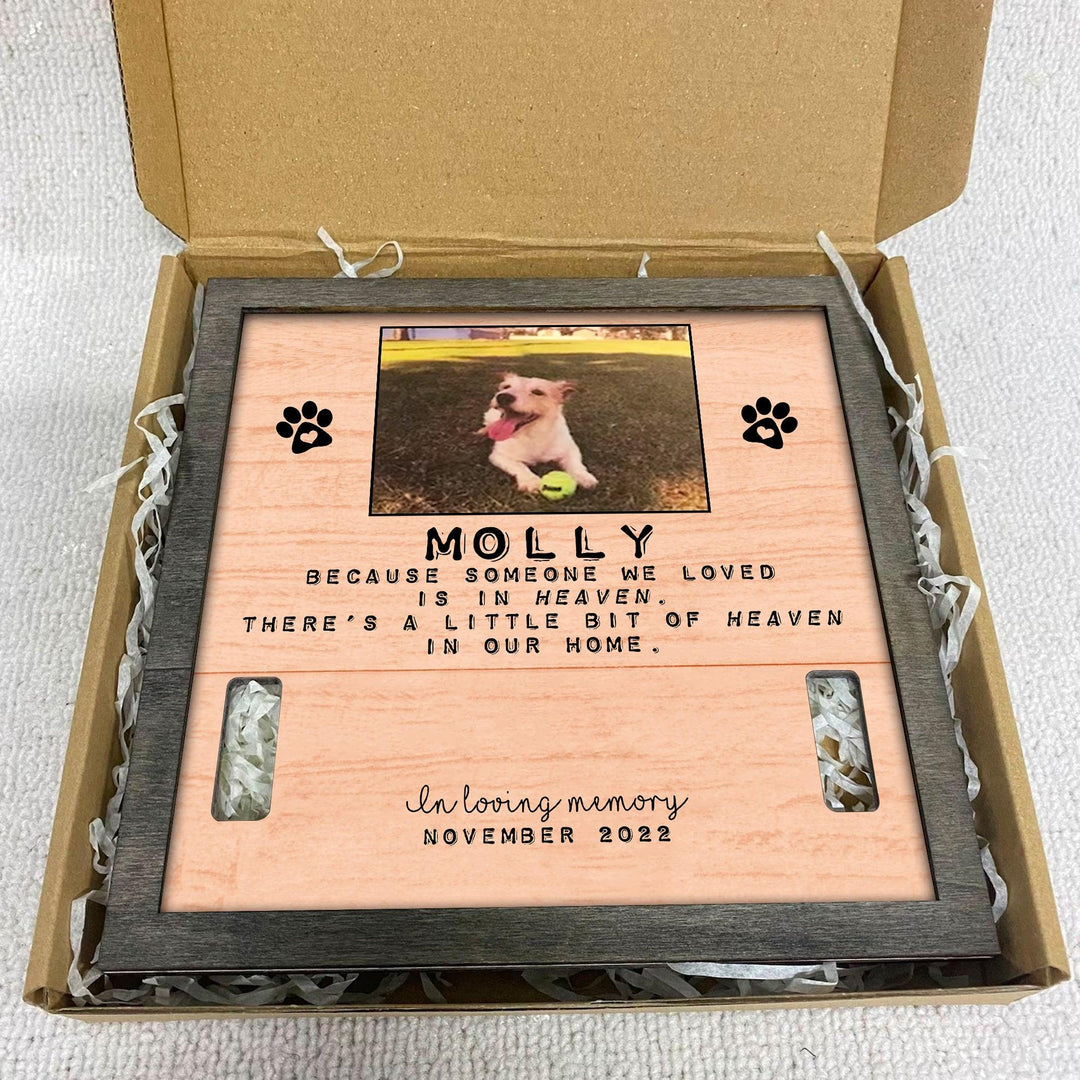 Because Someone We Loved Dog Collar Frame - Memorial Picture Frame