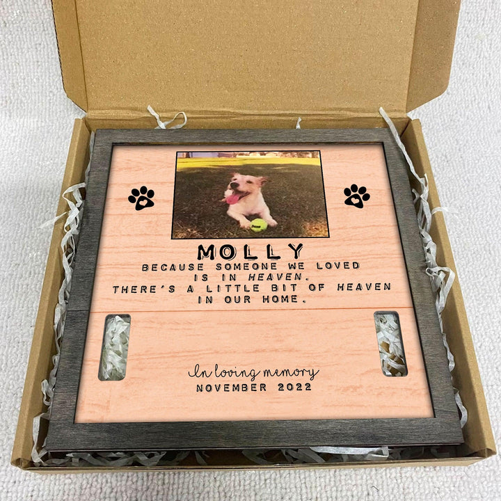 Because Someone We Loved Dog Collar Frame - Memorial Picture Frame