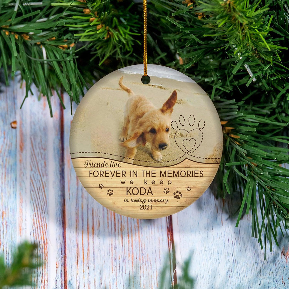 Friends Live Forever - Personalized Dog Memorial Ornament