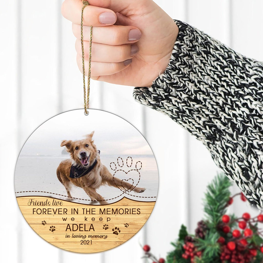 Friends Live Forever - Personalized Dog Memorial Ornament