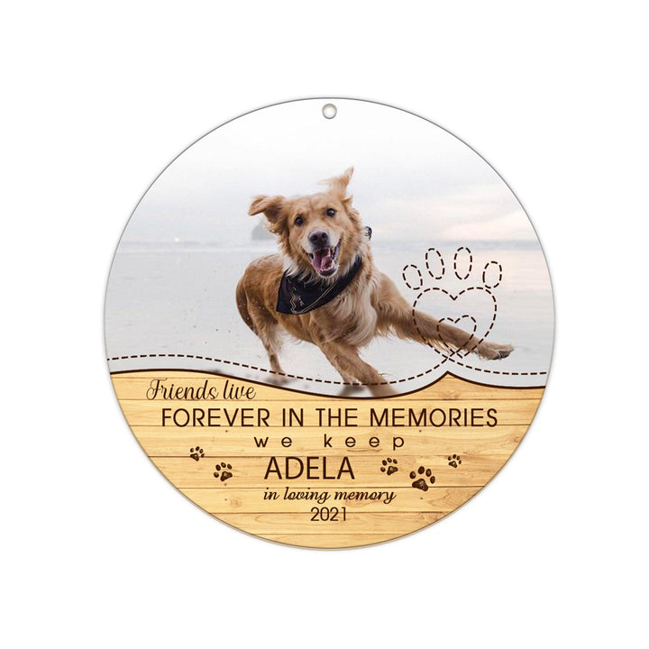 Friends Live Forever - Personalized Dog Memorial Ornament