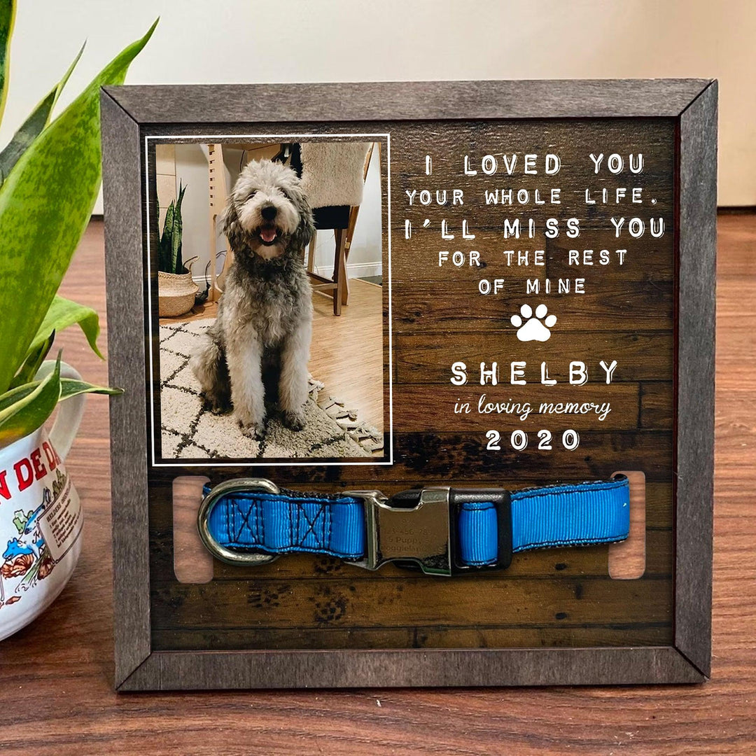 I Loved You Your Whole Life Dog Collar Frame - Memorial Picture Frame