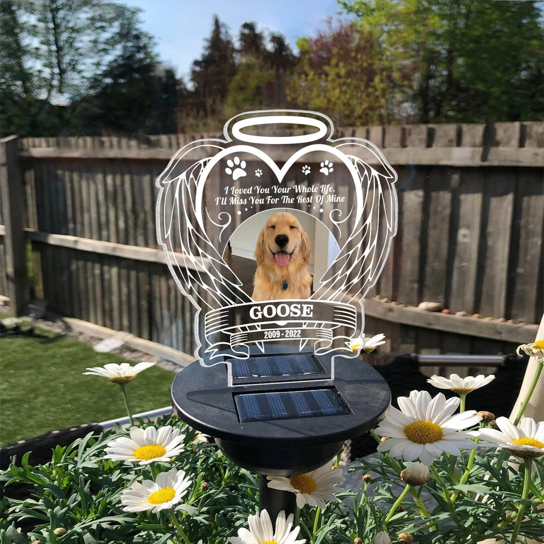I Loved You Your Whole Life Dog Memorial Gifts - Solar Light