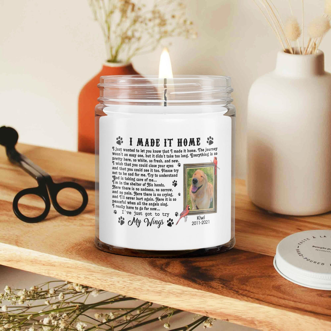 I Made It Home - Personalized Dog Memory Candle