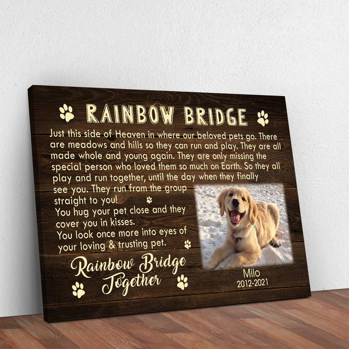 Rainbow Bridge - Dog Memorial Canvas