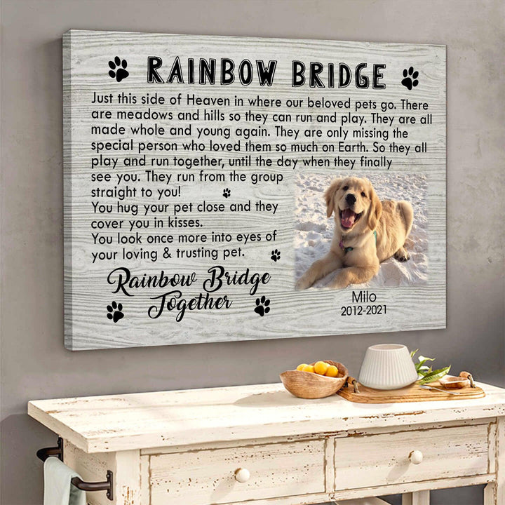 Rainbow Bridge - Dog Memorial Canvas